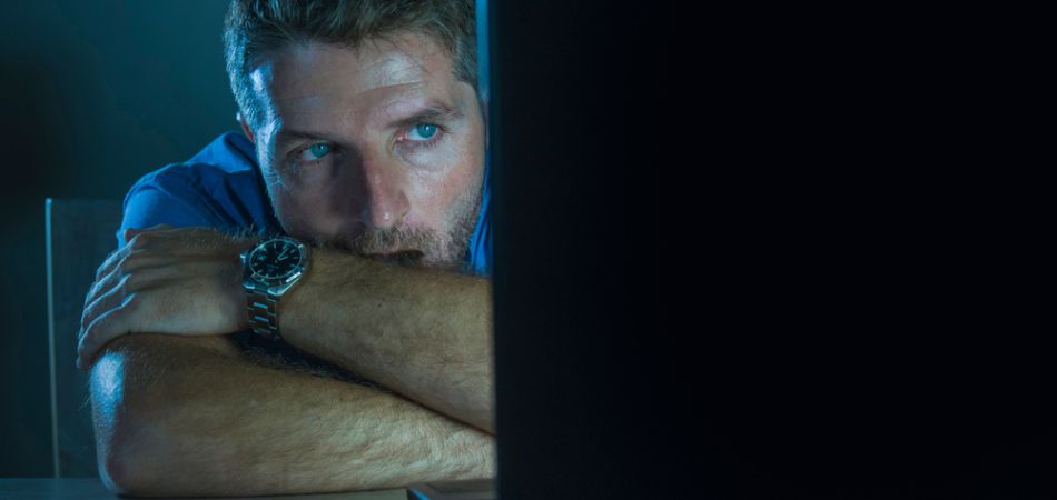 man suffring sex addiction