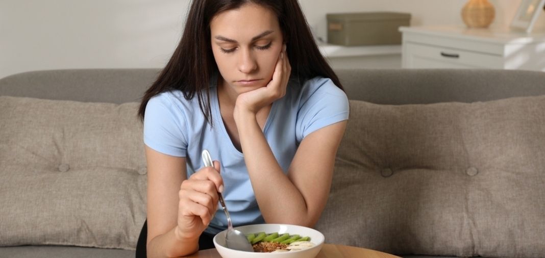 woman thinking about eating disorder